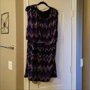 Pattern purple dress
